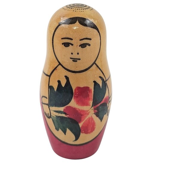 Vintage Hand Painted Russian Matryoshka Nesting Doll Set Of 4 Made In USSR - Picture 7 of 10